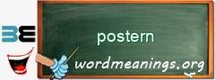 WordMeaning blackboard for postern